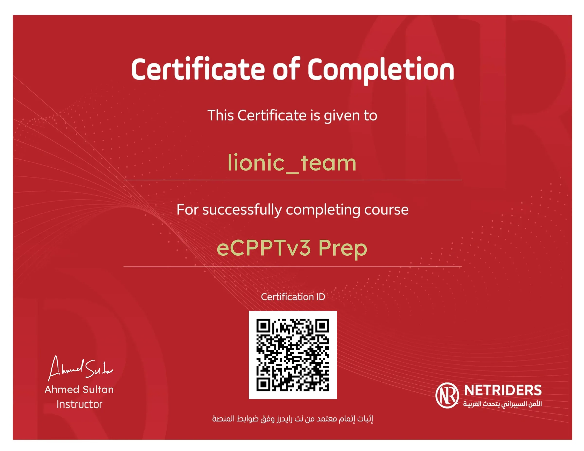 eCPPTv3 (Netriders) certificate